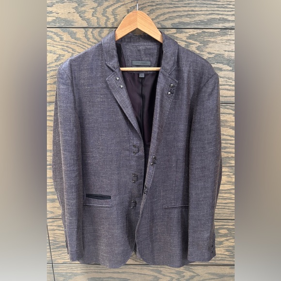 John Varvatos Textured Purple Blazer - Picture 1 of 7